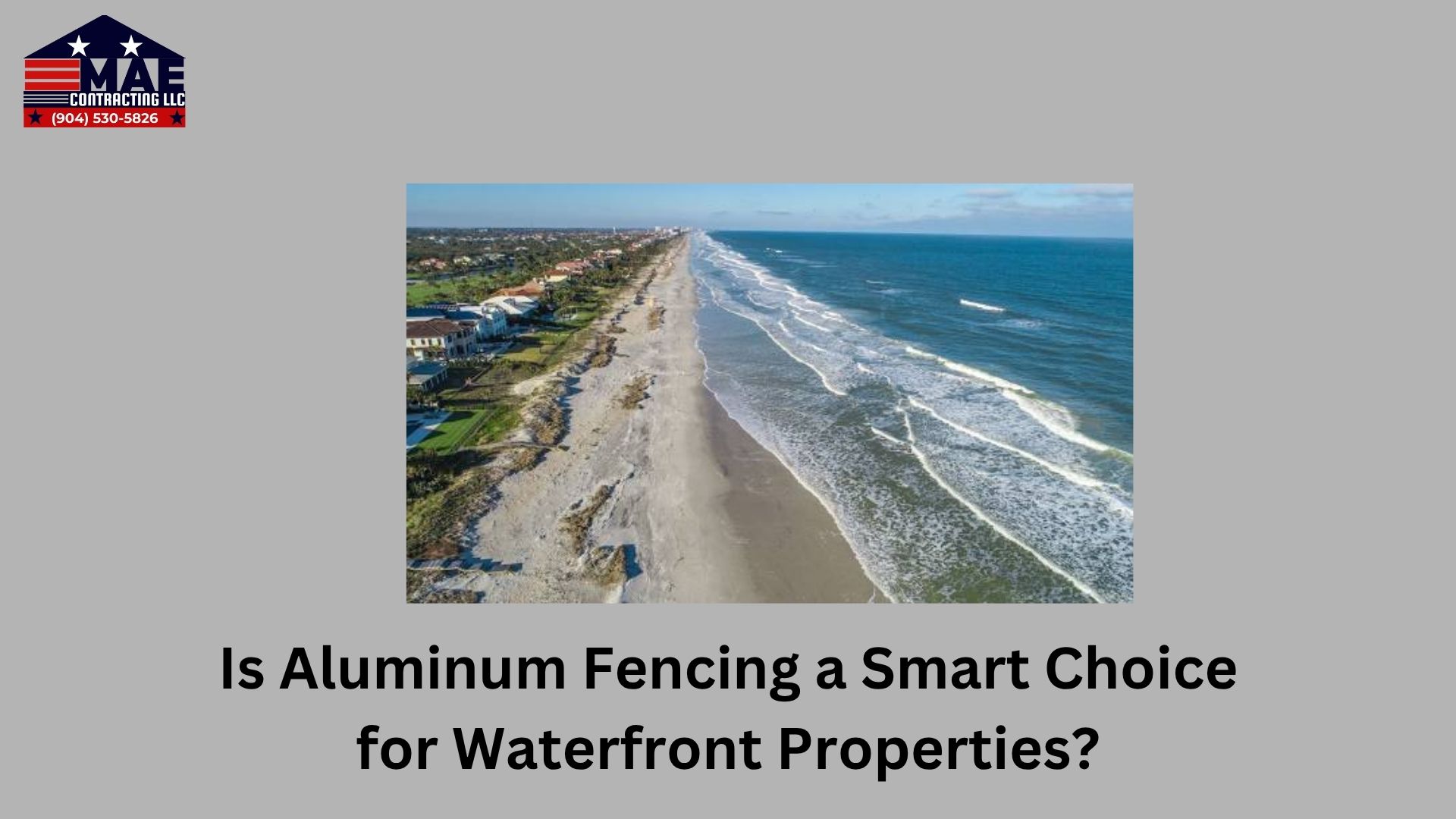 Aluminum fence installed at a waterfront property in Ponte Vedra Beach, FL